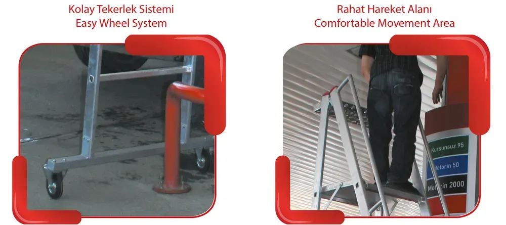 Katlanabilir Platformlu Merdiven