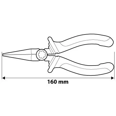 Yuvarlak ağızlı pense 160 mm
