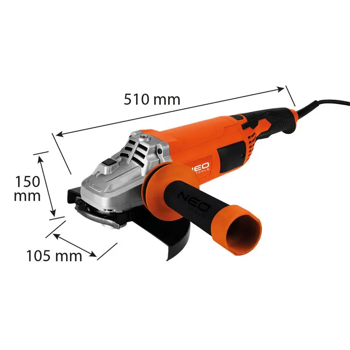 Avuç taşlama makinesi 3000W, disk 230 x 22,2 mm, 6600 dev/dak