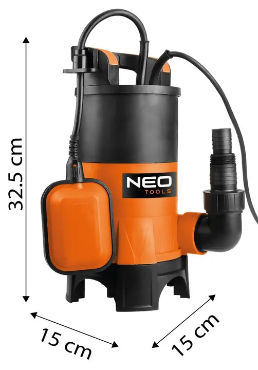 Dalgıç kirli su pompası 400W, 8000 l/sa