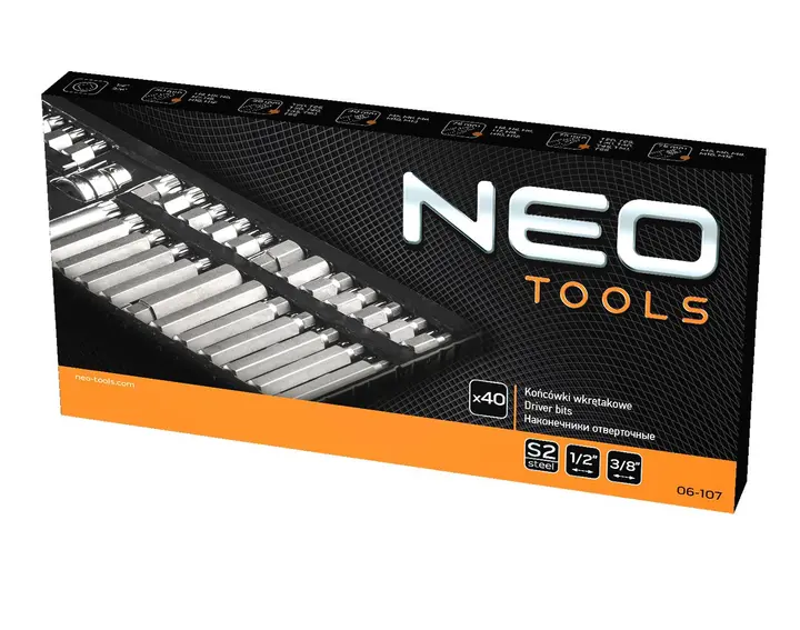 Tornavida uçları, 40 parçalık set