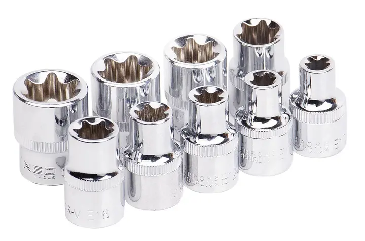 Torx lokma anahtarları 1/2, 9 parça set