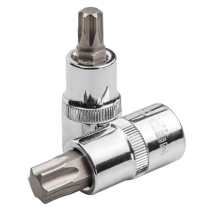 Lokma üzerine Torx uçlar 55 mm, 9 parça set