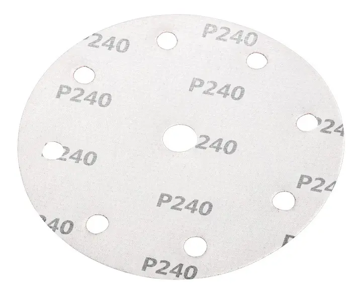 Cırt bantlı zımpara diski 150 mm, P240, 5 adet, 04-721 için 9 delikli