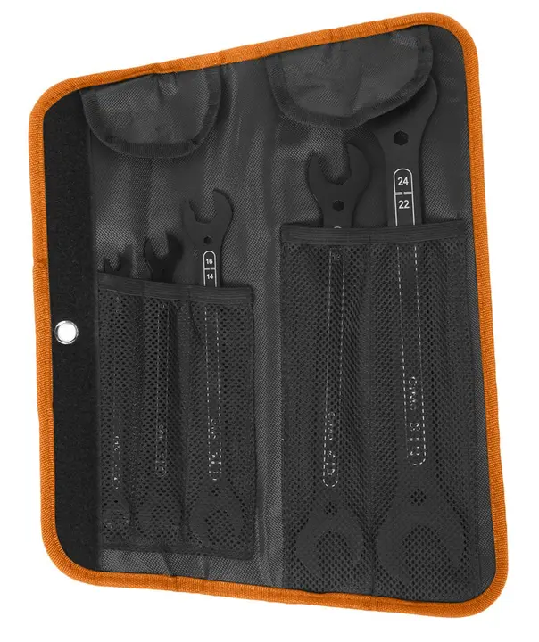 Süper ince kombine anahtarlar, 4'ü 1 arada, 6 - 27 mm (20 ölçü), 5 parçalık set