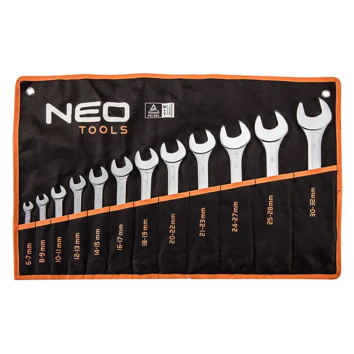 Çift ağızlı anahtarlar 6-32 mm, 12 parçalık set
