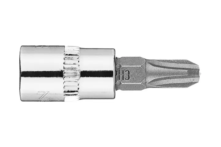 1/4 lokma üzerinde PH3 tornavida ucu, kısa, 37 mm