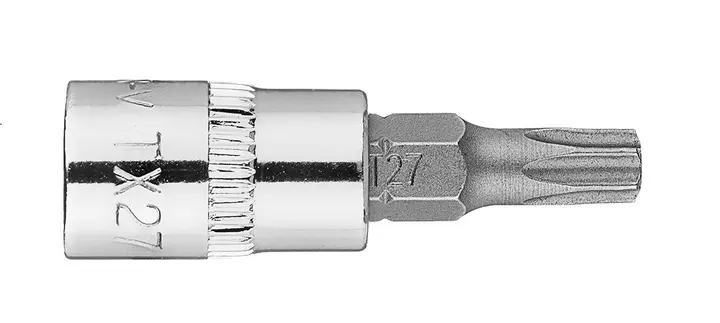 Torx TX27 1/4 lokma üzerine uç, kısa, 37 mm