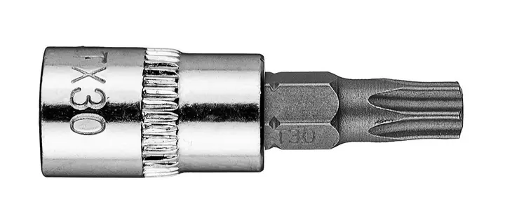 Torx TX30 1/4 lokma üzerine uç, kısa, 37 mm