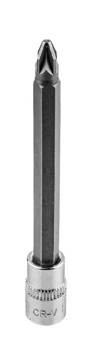 1/4 lokma üzerinde PZ2 tornavida ucu, uzun, 87 mm