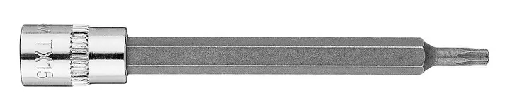 Torx TX15 1/4 lokma üzerine uç, uzun, 87 mm