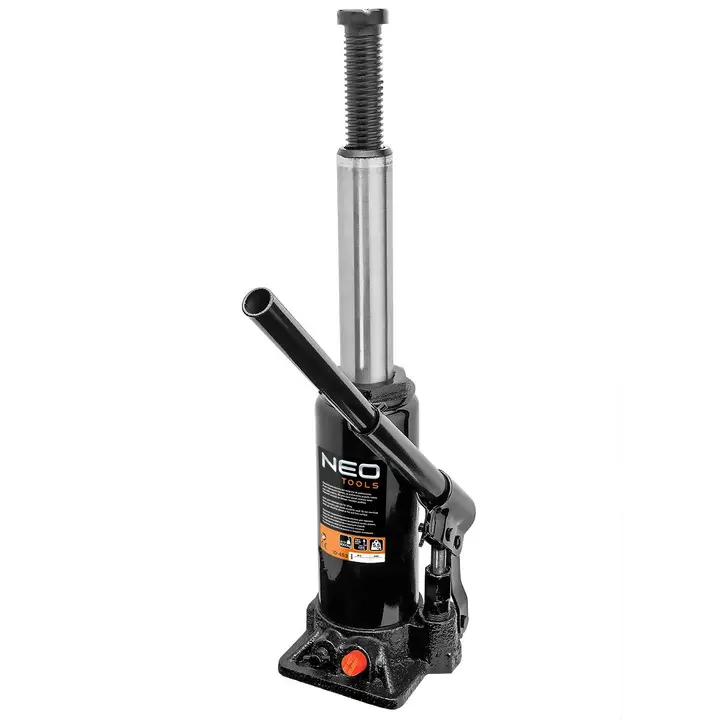Hidrolik şişe kriko 8 t, 456 mm'ye kadar, 5,5 kg