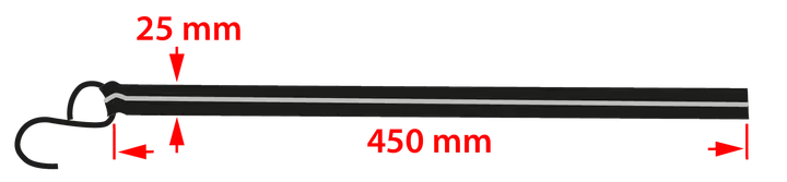 Cırcırlı bağlama kayışı 25 mm x 4,5 m, 260 kg dayanımlı PP