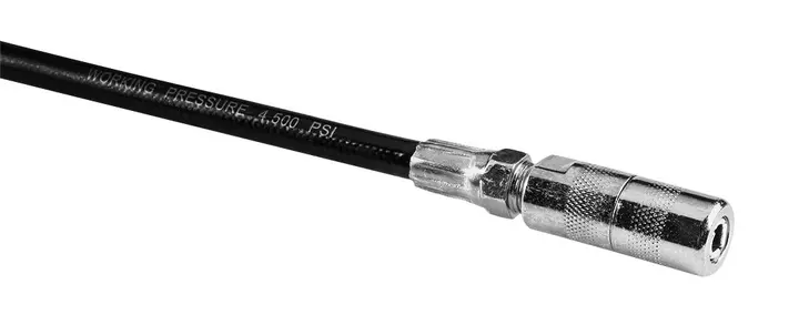 Kolçaklı gres pompası 400 cm3, 8 x 300 mm hortum ve 4 çeneli başlıklı