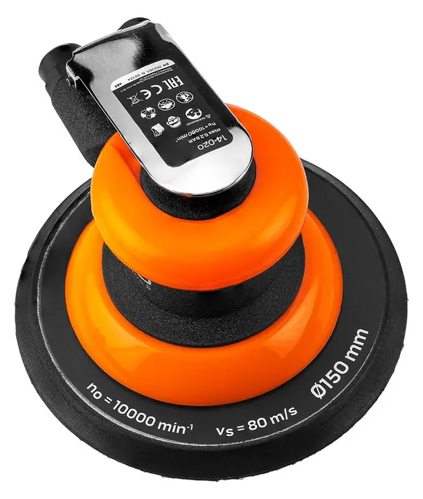 Pnömatik tozsuz dual action zımpara makinesi, 150 mm, 10.000 rpm