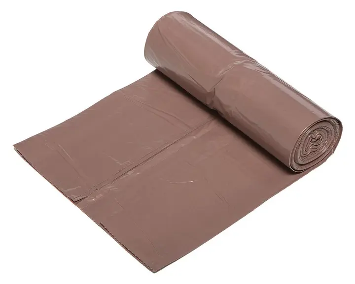 Atık torbaları 120 L, kahverengi, 35 mikron, 10 adet