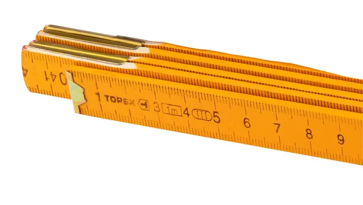 Katlanır ahşap metre 1 m, sarı