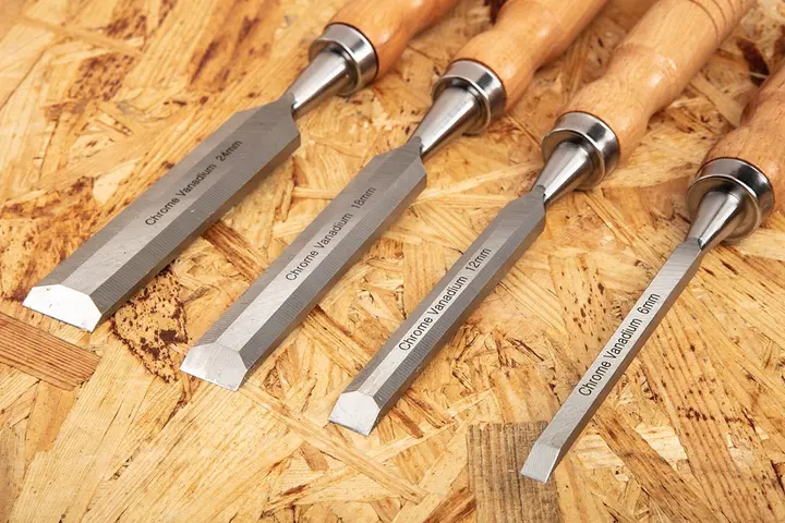 Keski 6, 12, 18, 24 mm, 4 Parça Set, Ahşap Sap