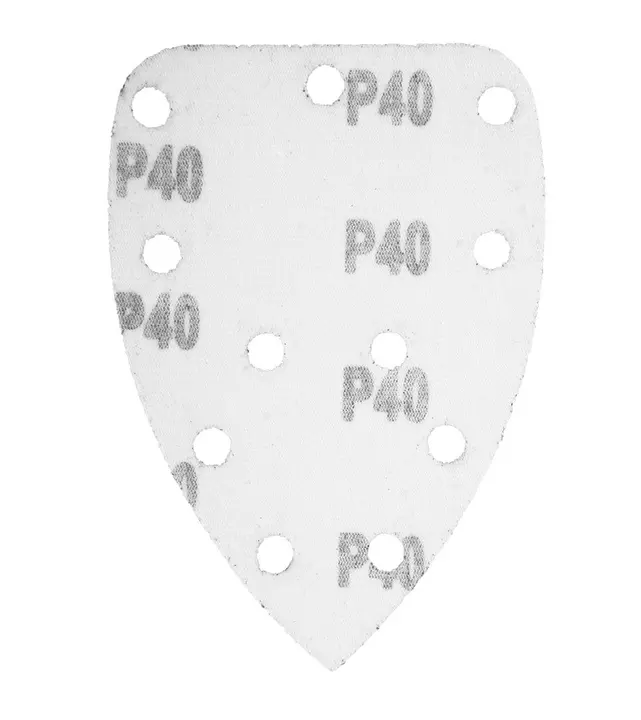 Cırt bantlı zımpara kağıdı, ütü tipi 80 x 140 mm, P40, 5 adet, 11 delikli