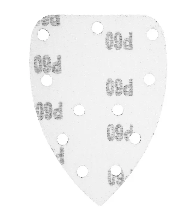 Cırt bantlı zımpara yaprağı, ütü tipi 80 x 140 mm, P60, 5 adet, 59G336 için 11 delikli