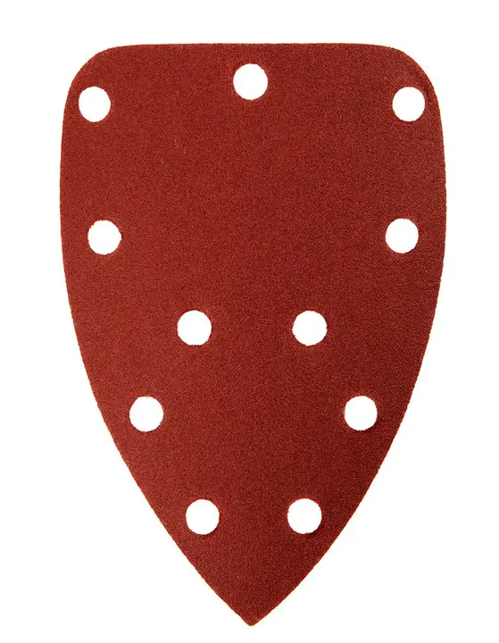 Delta zımpara kağıdı, cırt bantlı 140 x 140 x 80 mm, K180, 5 adet, delikli