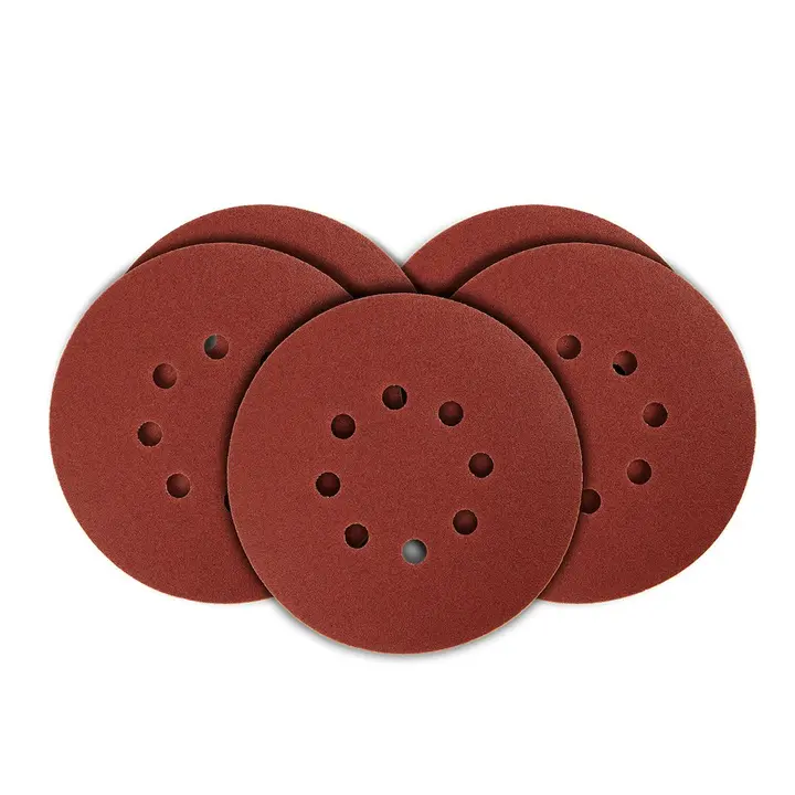 Velcro sanding discs 150 mm, K150, 5 pcs, with 8 holes