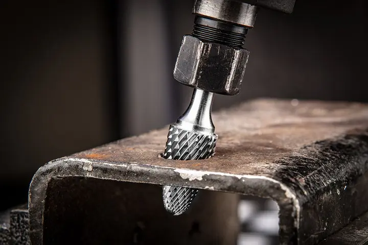 HM metal freze ucu, F tipi (sivri yuvarlak), 16 x 25 mm, şaft 6 x 45 mm