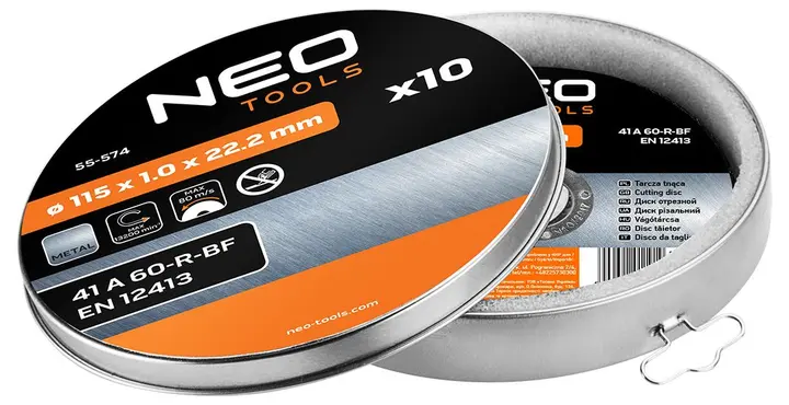 Metal kesme diski 115 x 1,0 x 22,2 mm, 41 A60-R-BF