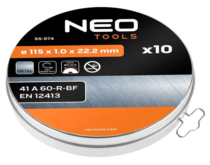 Metal kesme diski 115 x 1,0 x 22,2 mm, 41 A60-R-BF