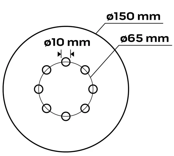 Cırt bantlı zımpara diski 150 mm, P80, 5 adet, 8 delikli