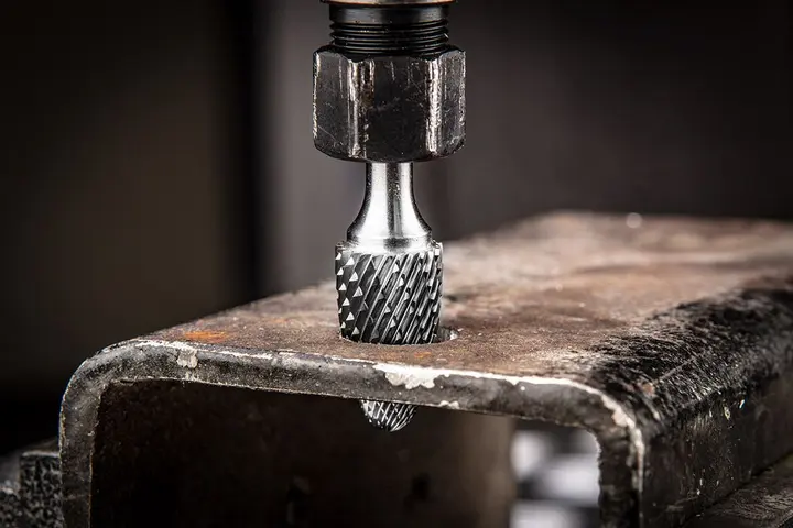 Metal freze ucu HM, tip F (sivri yuvarlatılmış (ojival)), 16 x 25 mm, şaft 6 x 45 mm