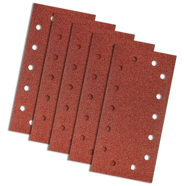 Zımpara kağıdı, cırt bantlı 115 x 230 mm, K60, 5 adet, delikli