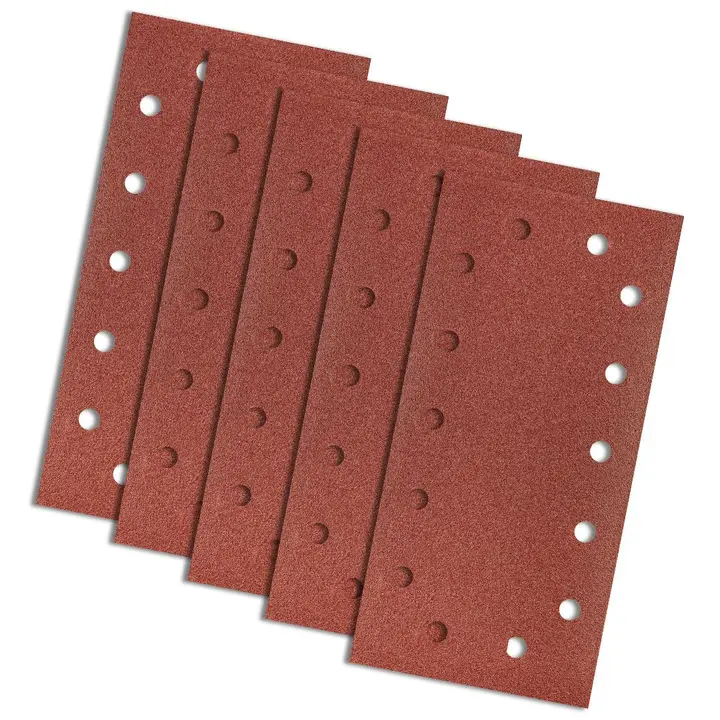 Zımpara kağıdı, cırt bantlı 115 x 230 mm, K100, 5 adet, delikli