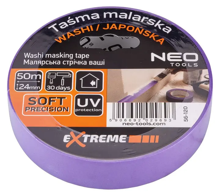 İnce washi ressam bandı 24mm x 50m