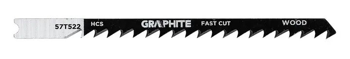 Jigsaw blade, 6 TPI, HSC, U-shaped handle, 2 pcs, curved cut, fast cutting