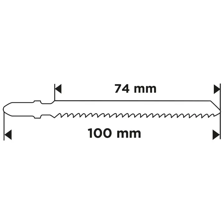Jigsaw blade, 10 TPI, HSC, T-shaped handle, 2 pcs, clean cut