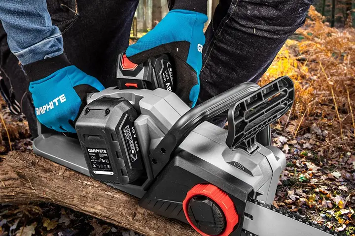 Akülü kömürsüz zincirli testere Energy+, 36V, Li-Ion, kılavuz pala 14 (350 mm), akü hariç