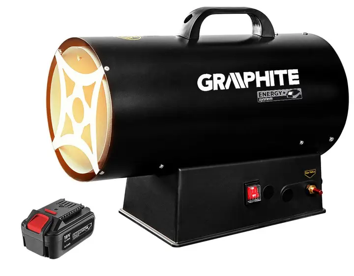 Gazlı ısıtıcı 30kW, 18V akü versiyonu, aküsüz