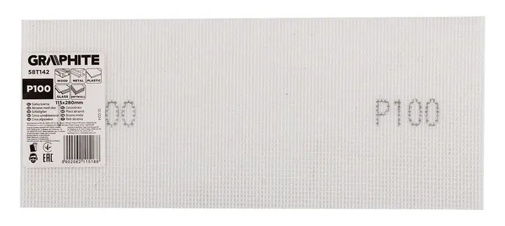 Zımpara filesi beyaz 115 x 280 mm, P