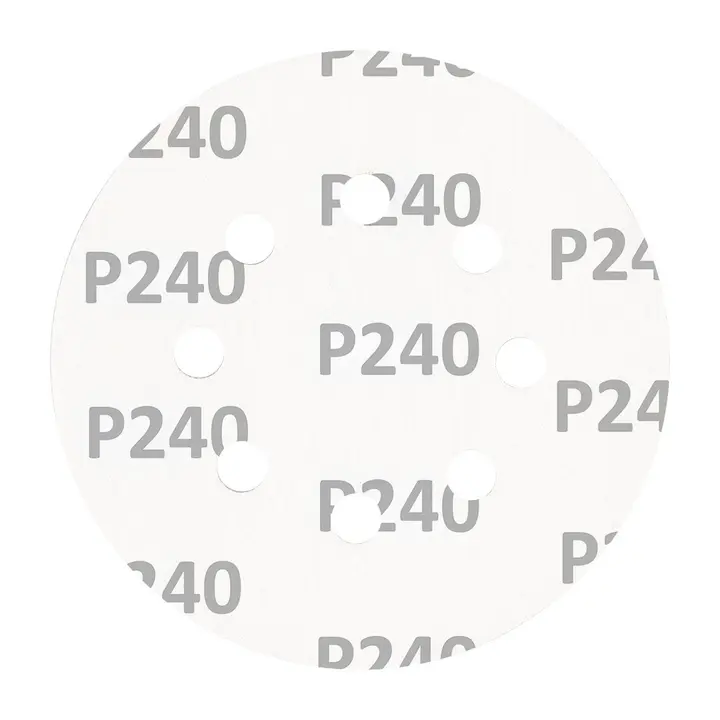 Cırt bantlı zımpara diskleri 125 mm, P240, 5 adet, 8 delikli