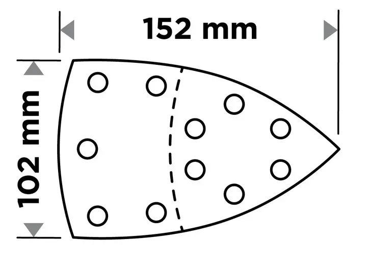 Zımpara kağıdı, cırt bantlı, iron 102 x 152 mm, P40, 5 adet, 11 delikli
