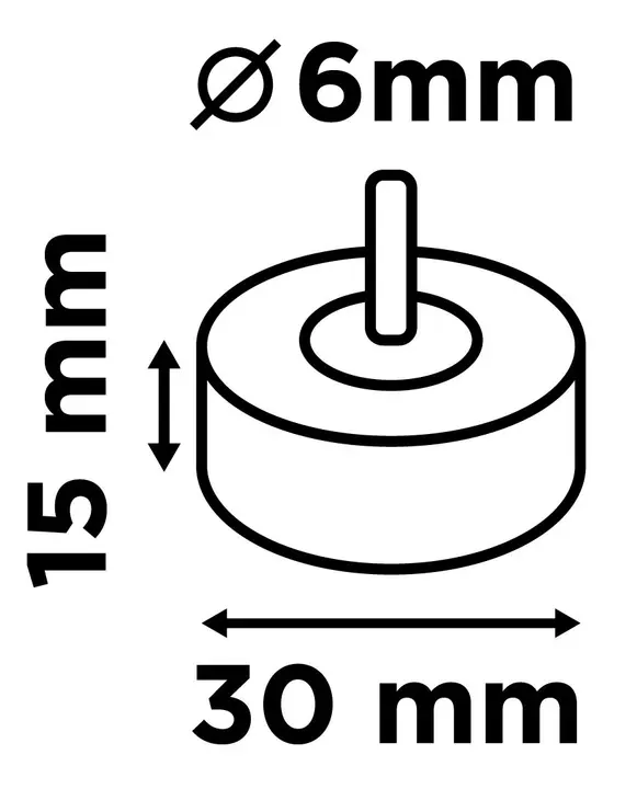 Flap wheel 30 x 15 x 6 mm, P