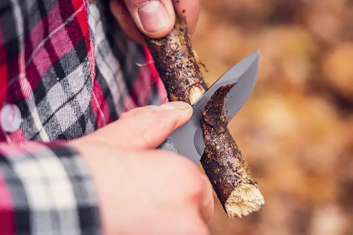 Tam tang bushcraft bıçağı 16,5 cm