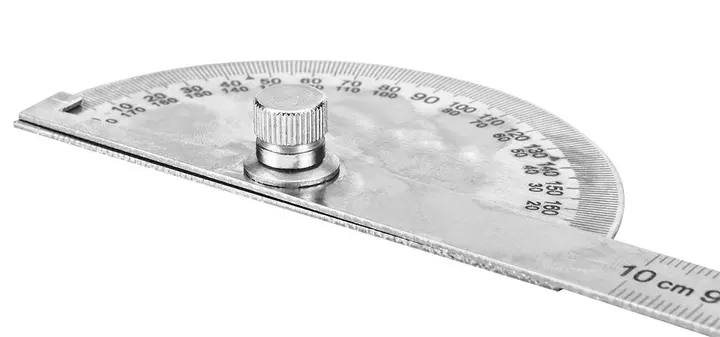 Cetvelli açı ölçer 100 mm, paslanmaz çelik