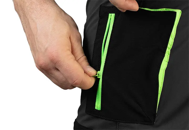 Kısa pantolon PREMIUM, 4 yönlü esneme, siyah