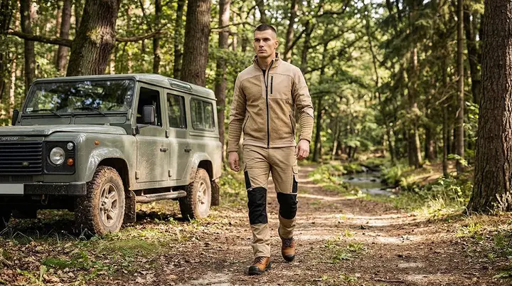 Mix&Match iş pantolonu, Canvas, Cordura takviyeli, bej ve siyah