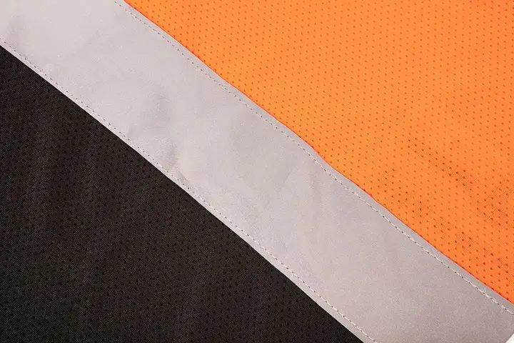 Yüksek görünürlüklü tişört, koyu alt, turuncu