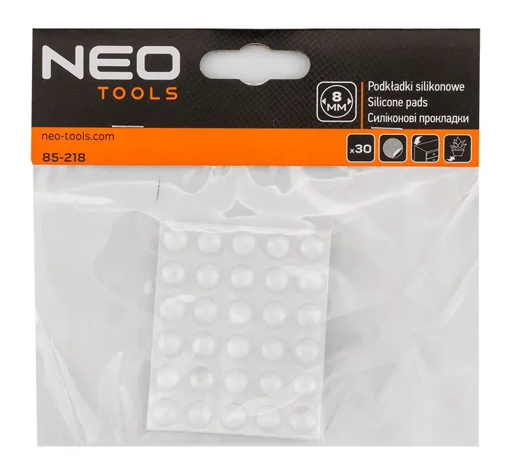 Silikon yapışkanlı pedler 8mm, 30 adet