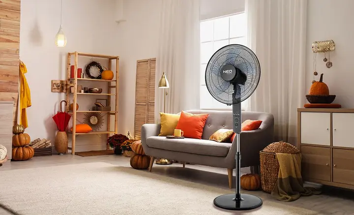 Yer vantilatörü 50W, ø 40 cm, 3 hız, salınımlı, uzaktan kumandalı