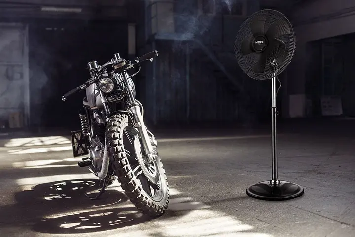 Yer vantilatörü 100W, atölye tipi, çap 45 cm, 3 hız, salınımlı